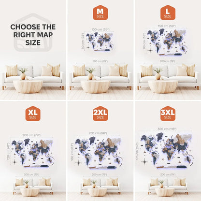 3D LED / LUMINOUS Wooden World Map 3.0 Mystery