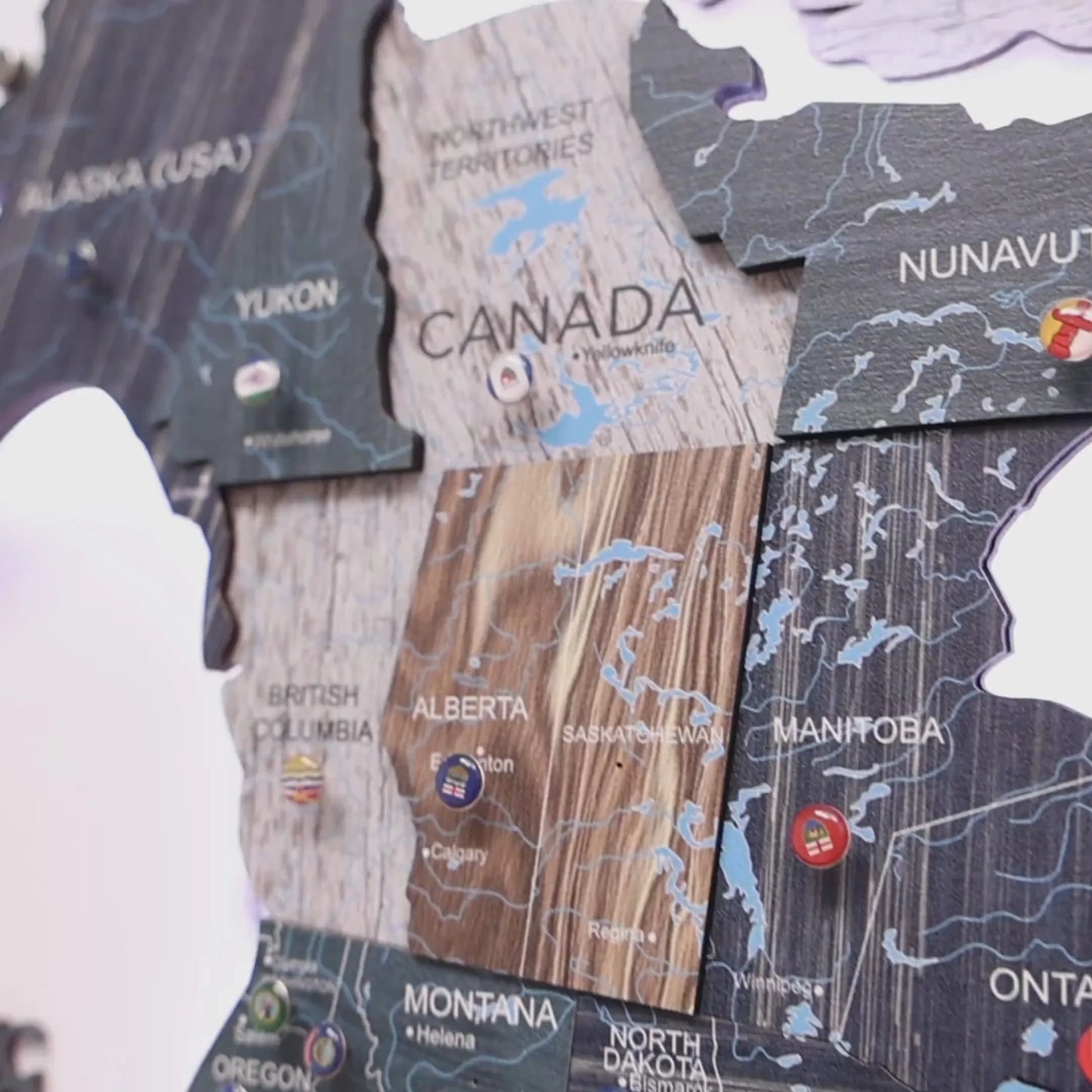 3D LED / LUMINOUS Wooden World Map 3.0 Mystery
