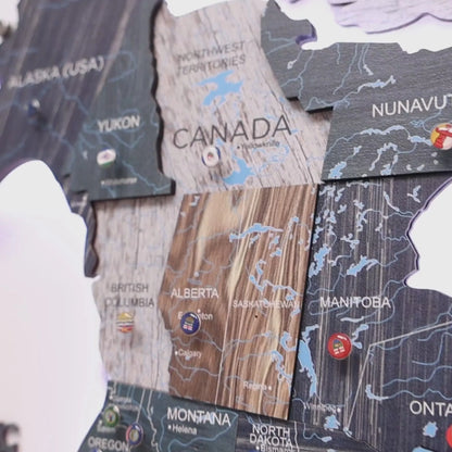 3D LED / LUMINOUS Wooden World Map 3.0 Mystery