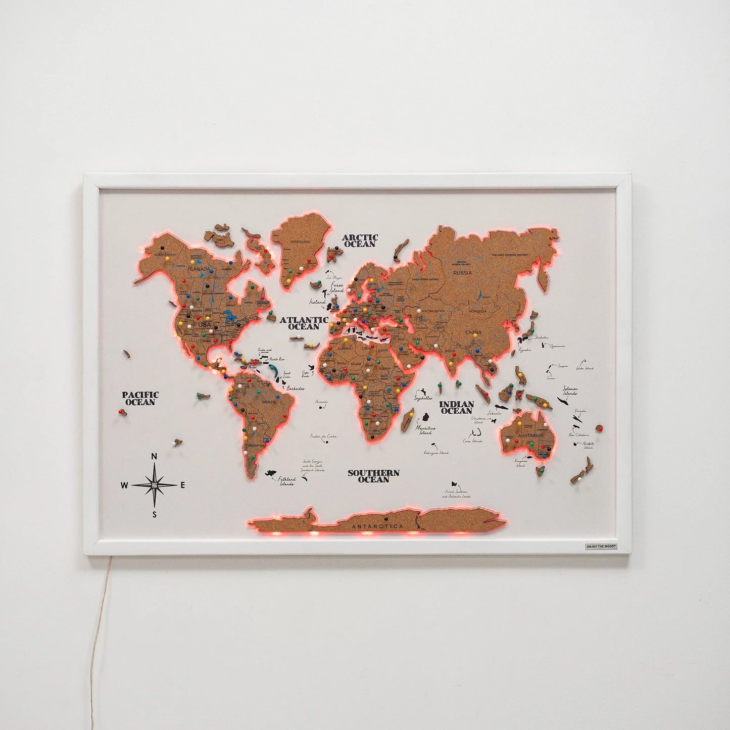 Map on Board LED 2.0 Cork
