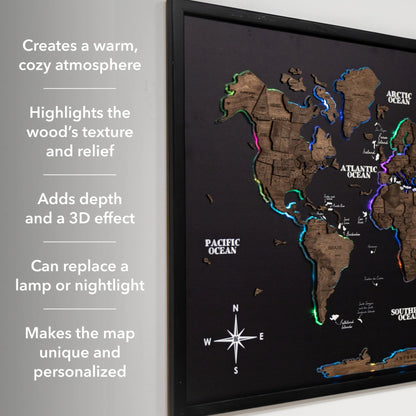 Map on Board LED 2.0 Dark Walnut