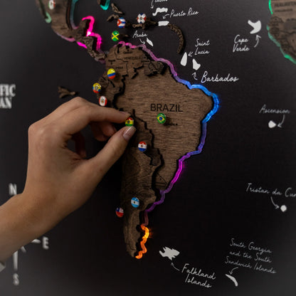 Map on Board LED 2.0 Dark Walnut