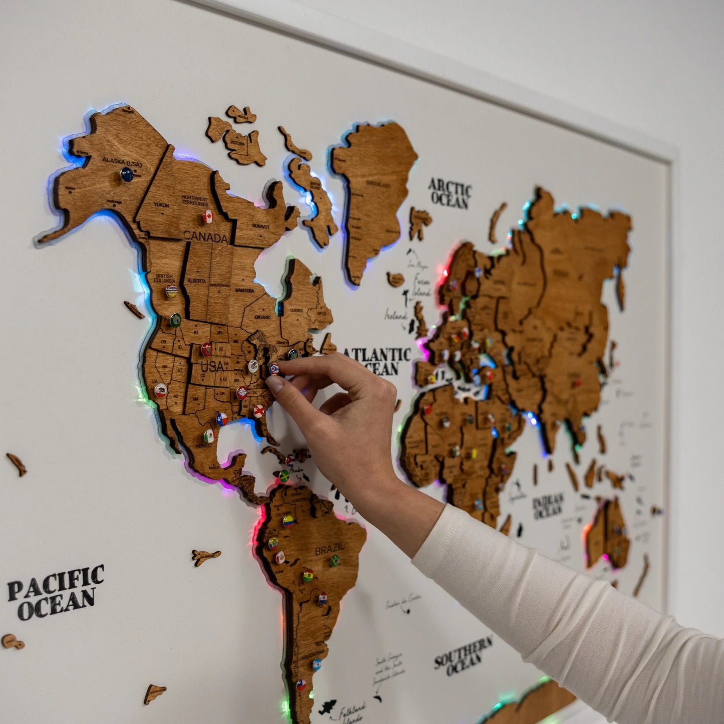 Map on Board LED 2.0 Oak