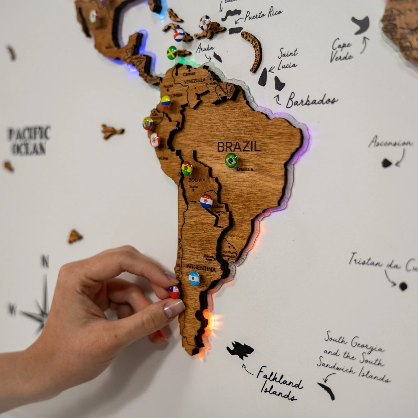 Map on Board LED 2.0 Oak